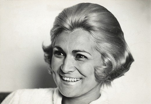 A apresentadora em foto de 1968