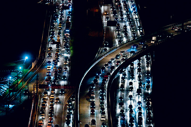 Trânsito - congestionamento na Marginal Pinheiros