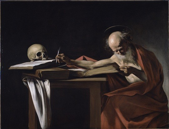 Cinco sentidos 2274 - "São Jerônimo que Escreve" - Caravaggio