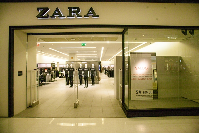 	Fachada da Zara do Shopping JK Iguatemi: descontos de até 50% nas peças da fast-fashion espanhola