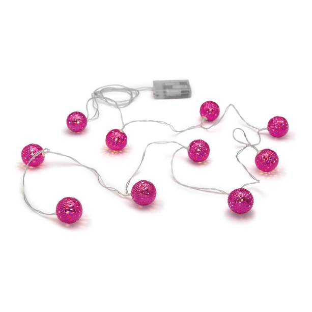 Cordão luminoso com bolinhas rosas, R$ 56,91, na <a href="https://www.imaginarium.com.br/" rel="Imaginarium" target="_blank">Imaginarium</a>