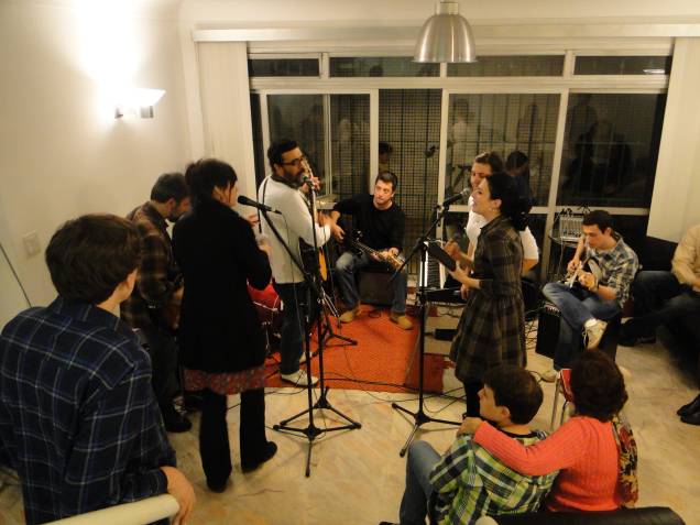 As festas de família são animadas com música As festas de família são animadas com música