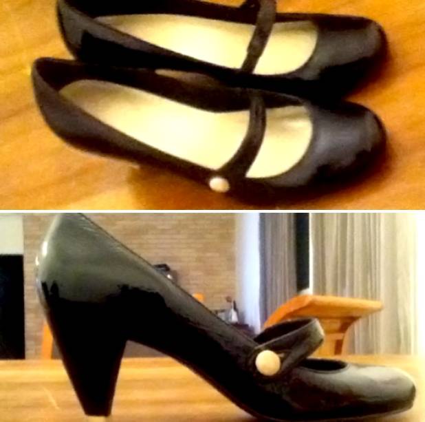 Par de sapatos. Pre&ccedil;o: R$ 10,00