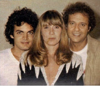 Com Buza Ferras (à esq.) e Denis Carvalho na novela "Brilhante" (1981)