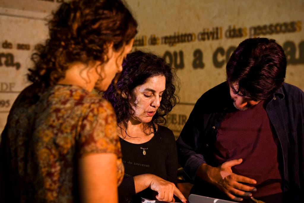 Denise Fraga, Tata Amaral e Cesar Troncoso no longa 'Hoje' dirigido por Tata Amaral
