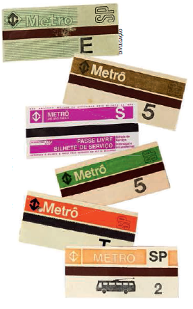 metro coleção bilhetes