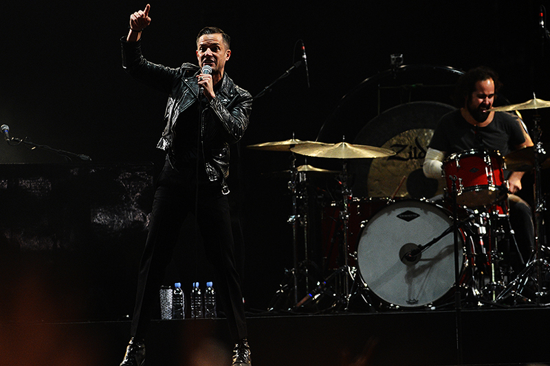 The Killers em apresentação no Lollapalooza, em 2013.