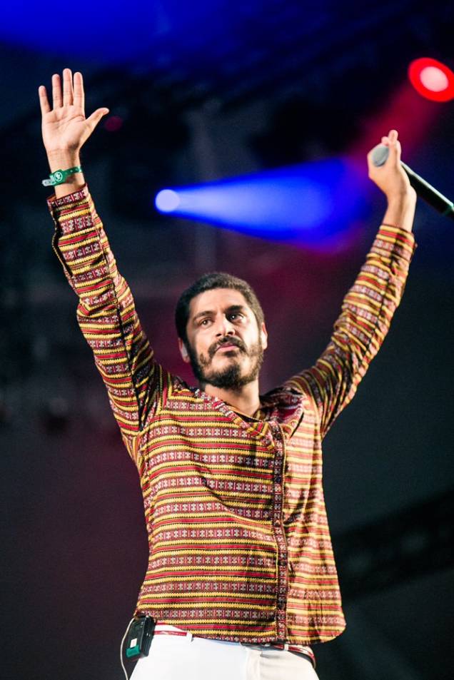 	O cantor Criolo no Lollapalooza 2013