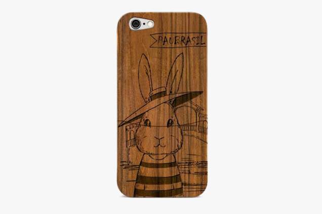 Capa para iPhone 6 feita de madeira de reúso: R$ 125,00