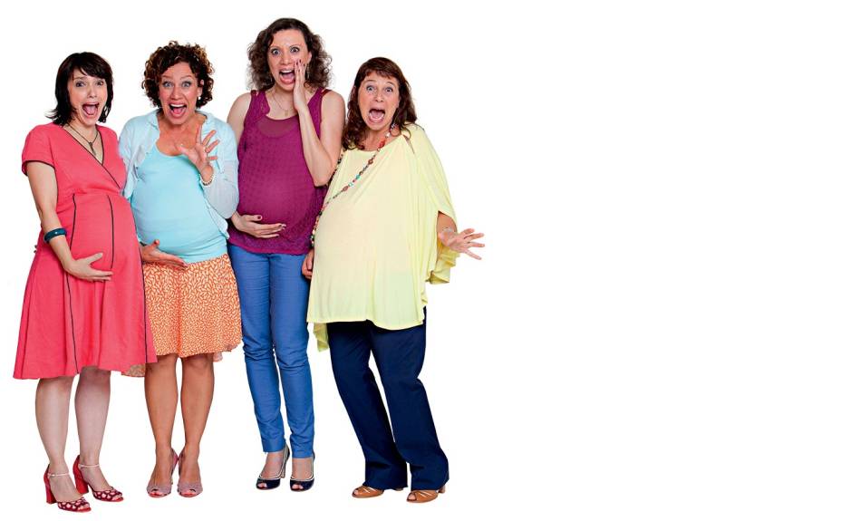 Cynthia Falabella, Ester Laccava, Luciana Carnieli e Iara Jamra na comédia Mães Iradas
