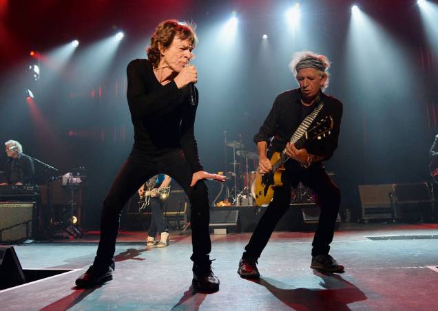 Mick Jagger e Keith Richards: o grupo percorre os clássicos de toda a carreira do quarteto