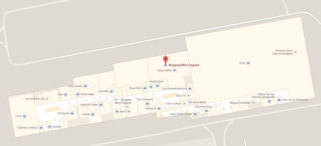 Google Indoor Maps: shopping Metrô Itaquera