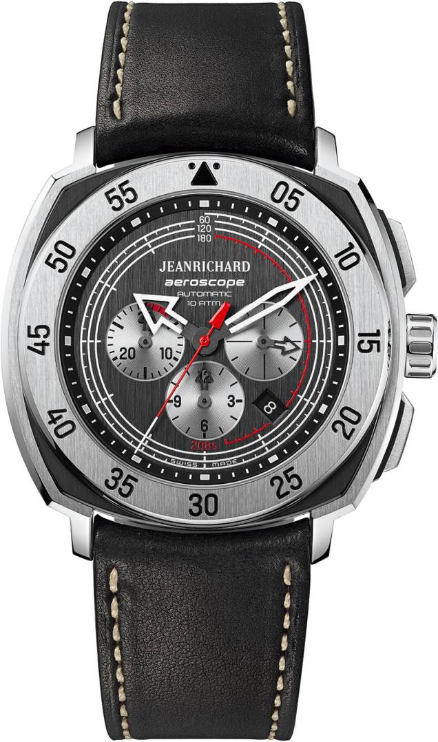 Jean Richard Aeroscope 208 Seconds: liga carbono com dois tipos de titânio Jean Richard Aeroscope 208 Seconds: liga carbono com dois tipos de titânio