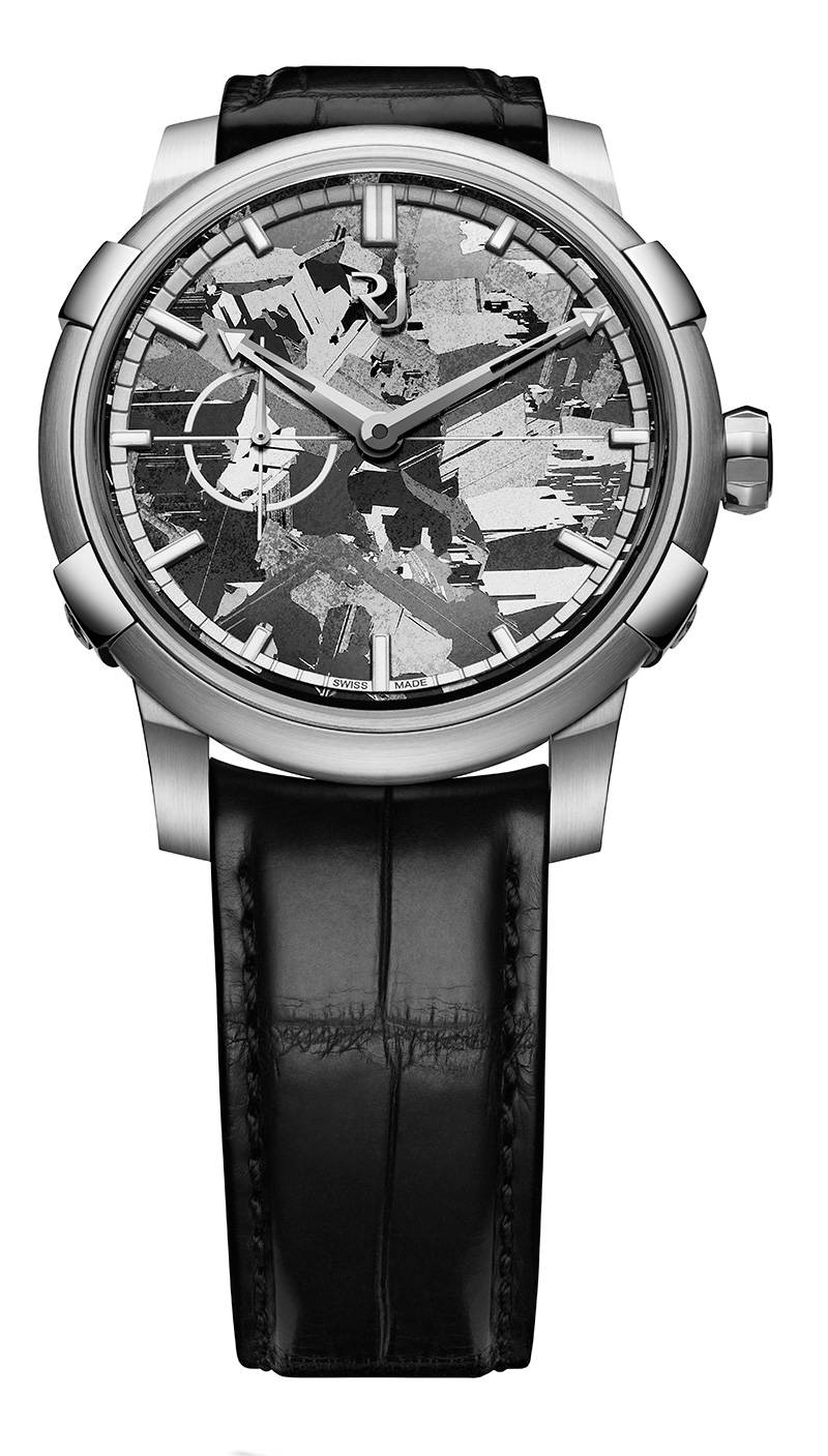 Romain Jerome 1969: mostrador de meteorito no modelo em homenagem &agrave; chegada do homem &agrave; Lua