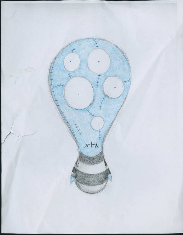 Um dos primeiros desenhos do Menino-Balão