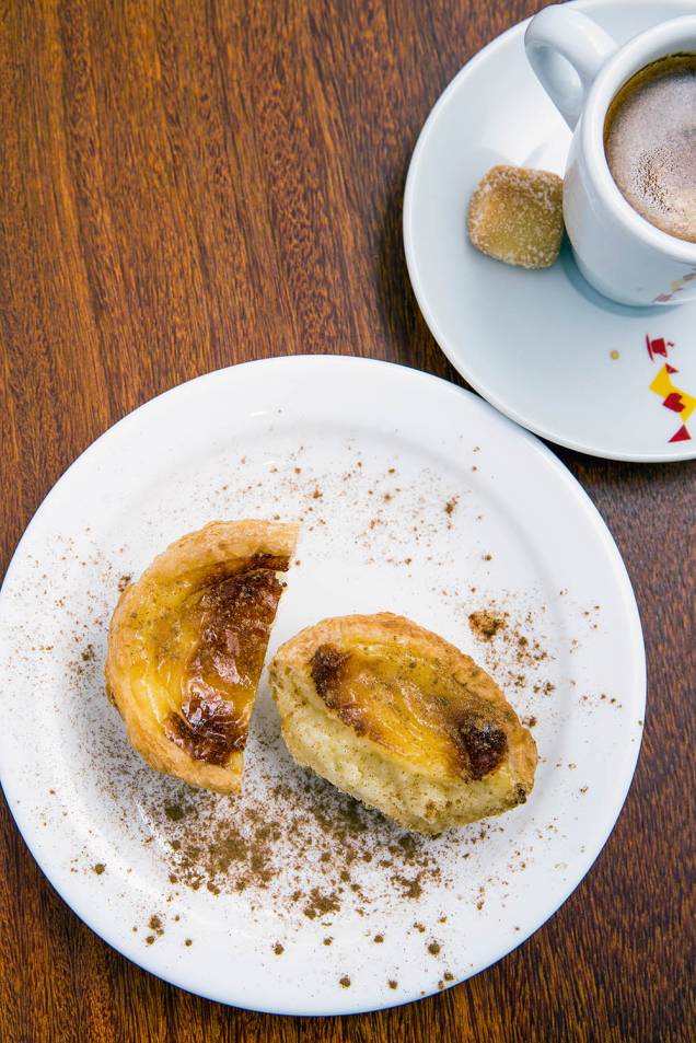 O indefectível pastel de nata: o doce também é a estrela da nova loja em Pinheiros