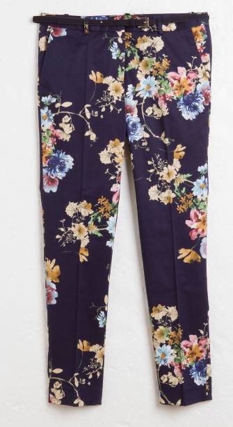 	Calça estampada. R$ 169,00.