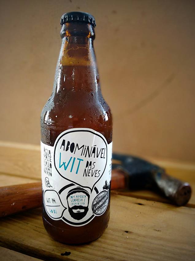 A abominável wit: rótulo da Cervejaria Lumberjack A abominável wit: rótulo da Cervejaria Lumberjack