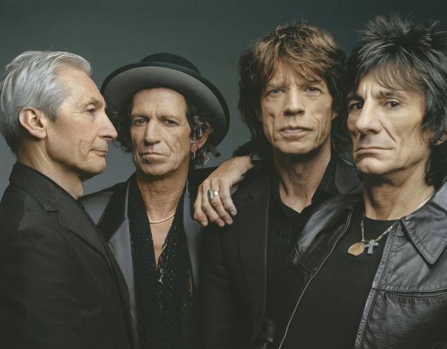 Charlie Watts, Keith Richards, Mick Jagger e Ron Wood, integrantes da banda Rolling Stones