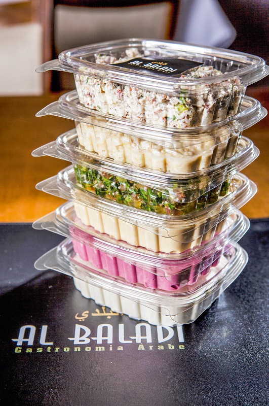 As coloridas pastas e saladas: em embalagens de 100 ou 200 gramas