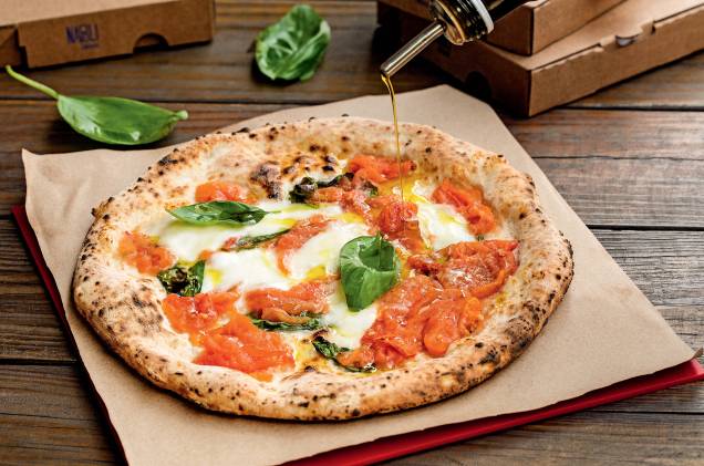 Nova versão da margherita: cobertura leva mussarela de búfala, tomate italiano, pecorino e manjericão