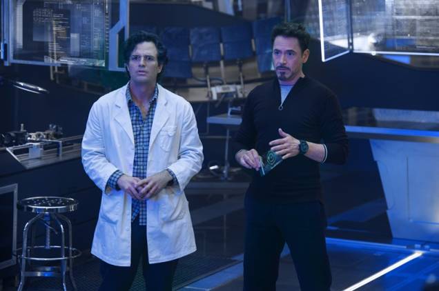 Vingadores: Era de Ultron: os atores Mark Ruffalo e Robert Downey Jr.