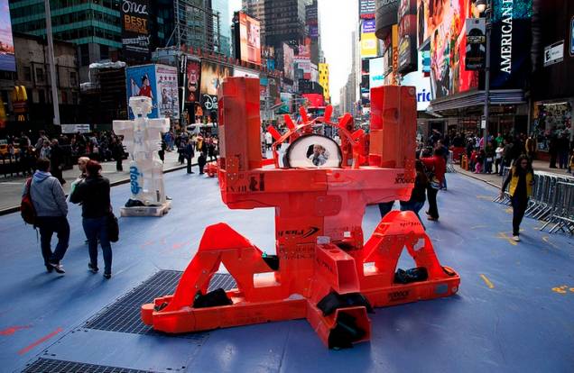 Obras ocuparam a Times Square, em Nova York, em 2012