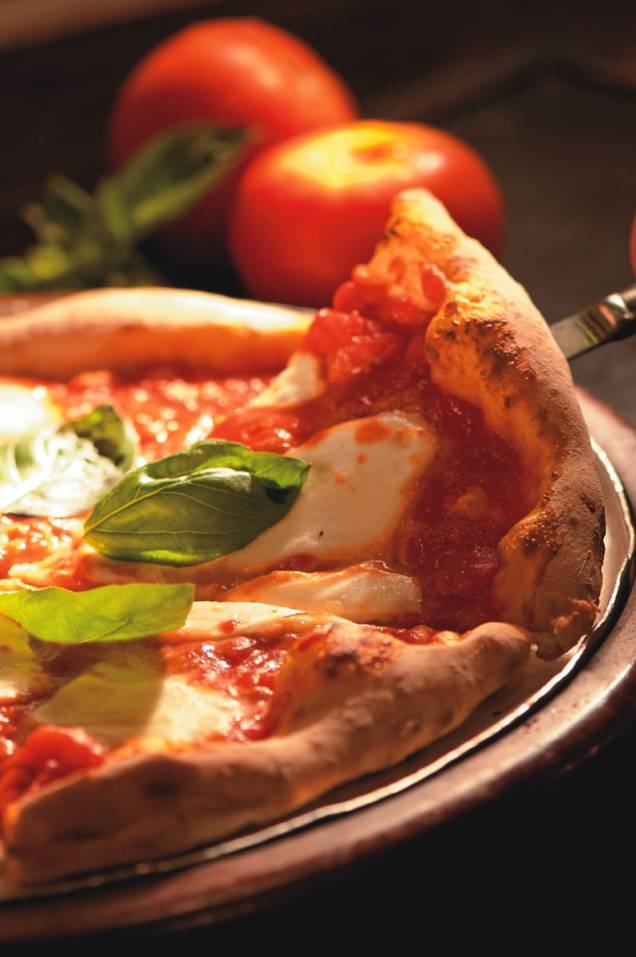 A margherita certificada pela Associazione Verace Pizza Napoletana: em tamanho individual