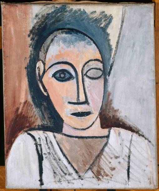 Um dos estudos para o célebre quadro "Les demoiselles dAvignon", fundador do cubismo