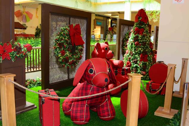 Animais de tecido compõem a decoração de Natal do Shopping Cidade Jardim