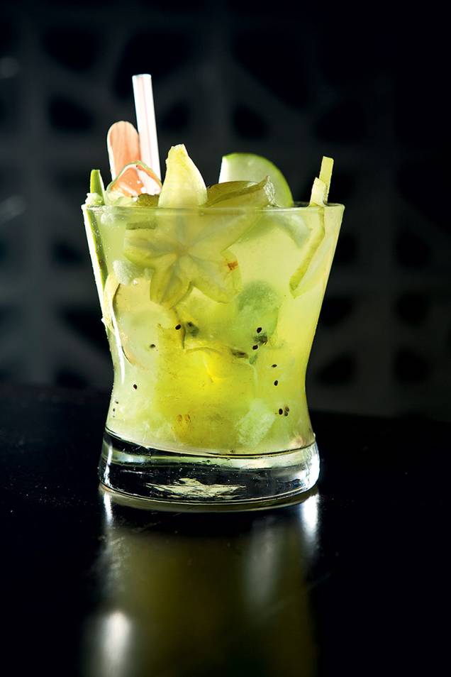 	A caipirinha de frutas verdes: R$ 15,50