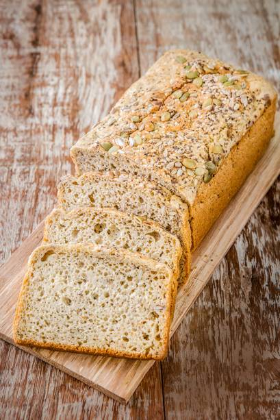 Pão de mandioquinha com chia