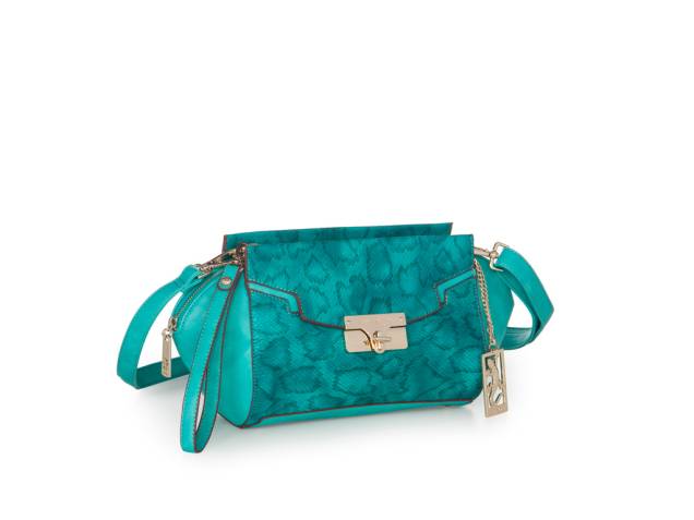Bolsa verde da linha Animal Print, na Fellipe Krein, Shopping Anália Franco Bolsa verde da linha Animal Print, na Fellipe Krein, Shopping Anália Franco