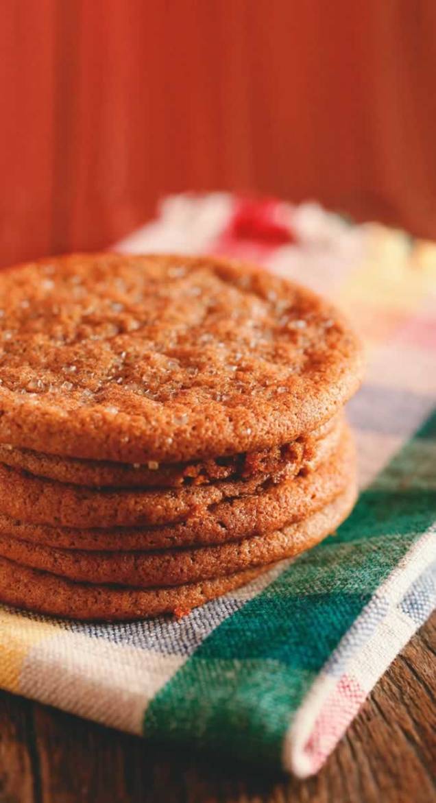 Cookies de gengibre ao açúcar mascavo