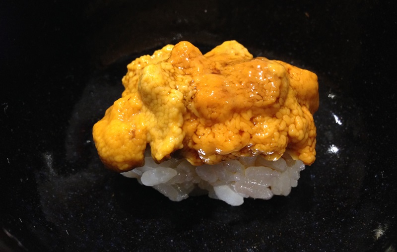 Sushi de ouriço do mar
