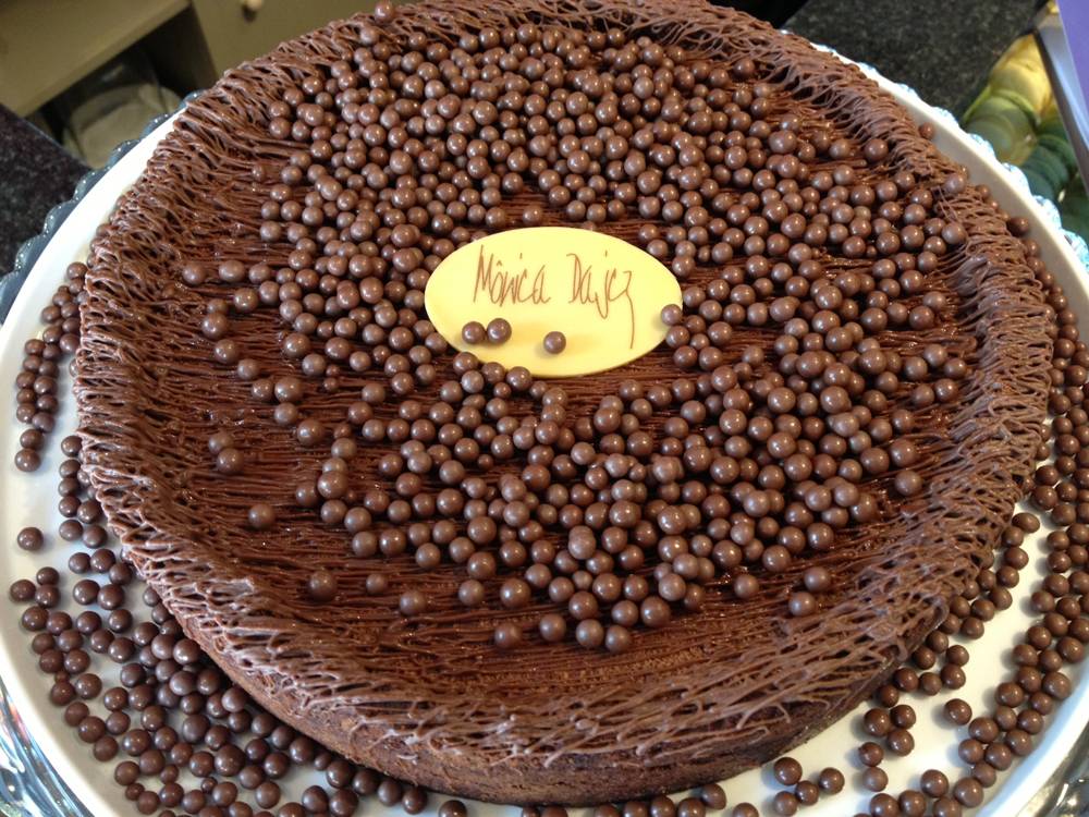 Torta de musse de chocolate com chumbinho