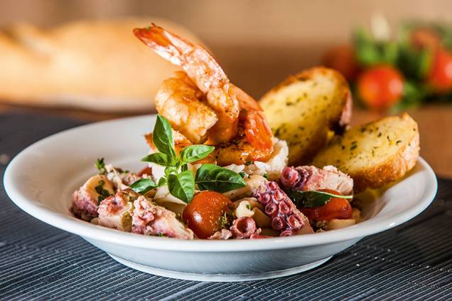 Grelhado de frutos do mar: um dos novos pratos do menu
