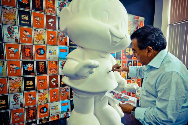 Em comemoração aos 50 anos da Mônica, esculturas da estrela dos quadrinhos foram espalhadas por São Paulo