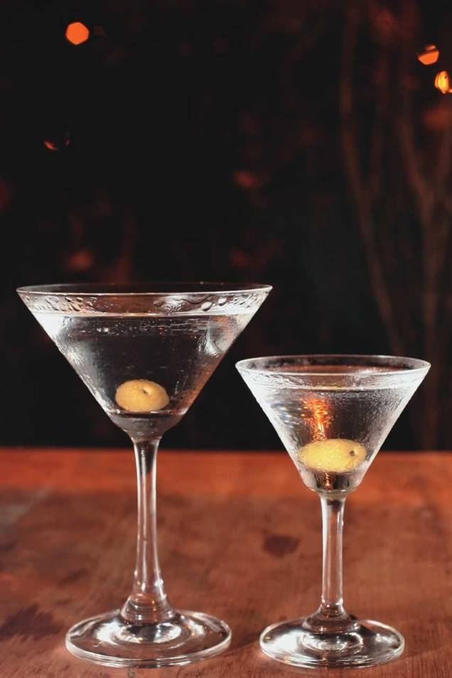 O dry martini e sua versão míni: no cardápio do Paribar