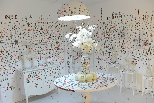 Sala da artista Yayoi Kusama faz parte da decoração temática do Shopping Pátio Paulista