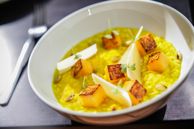 Risoto de abóbora com grana padano