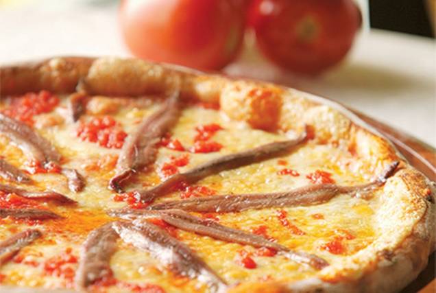 Opção entre as pizzas da Veridiana: a clássica romana