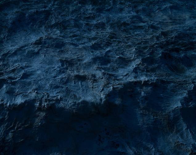 Frame do vídeo Pacífico, de Enrique Ramirez filme o mar visto de cima