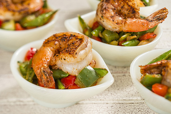 Grilled Sweet and Spicy Bush Berry Shrimp