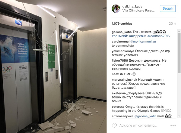 No Instagram, atleta da ginástica rítmica publica desabafo sobre Vila Olímpica do Rio de Janeiro