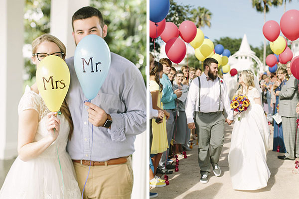 Noivos fazem casamento inspirado em “Up! — Altas Aventuras” na Walt Disney World, em Orlando