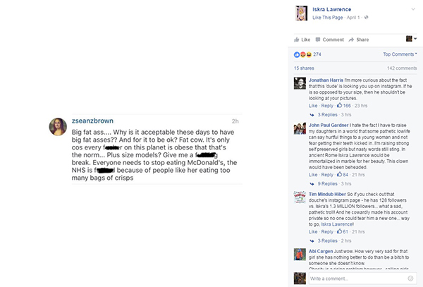 Após críticas ao seu corpo, modelo plus-size surpreende com resposta certeira