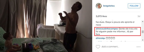 Após separação, Matheus Braga é alvo de críticas de fãs da jornalista Fernanda Gentil