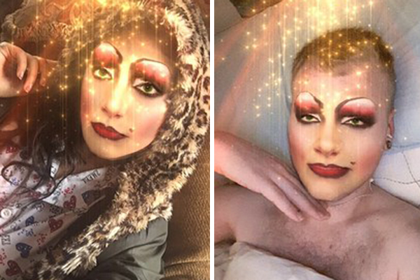 Ela se transformou em um divertido filtro do Snapchat usando apenas maquiagem