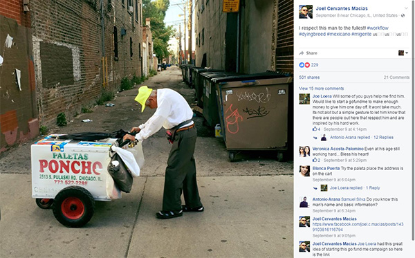 Com ajuda do Facebook, homem arrecada mais de 590 000 reais para vendedor de paletas mexicanas